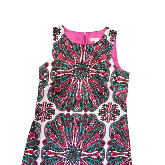 London Times Sheath Dress Size‎ 4 Multicolor Floral Boat Neck Sleeveless - Picture 6 of 7